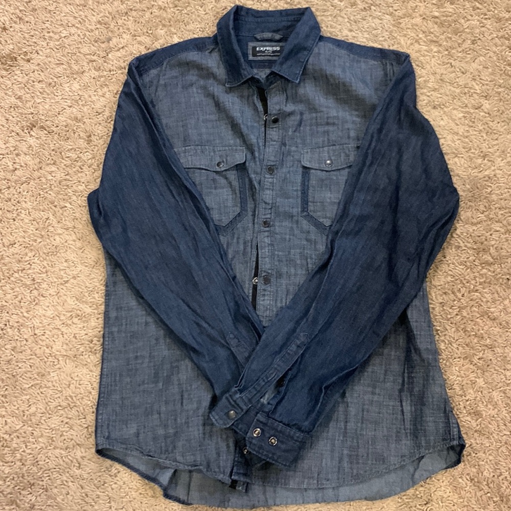 Express Long Sleeve Button Down Shirt - XL